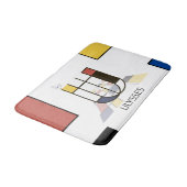 Unglaubliche Neoplastik Art Monogramm. Buchstabe U Badematte (Schrägansicht)