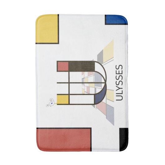 Unglaubliche Neoplastik Art Monogramm. Buchstabe U Badematte (Vorderseite Vertikal)