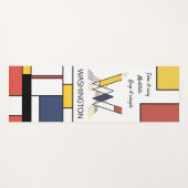 Unglaubliche Neoplastik Art Monogramm. Buchstabe W Yogamatte (Vorderseite (Horizontal))