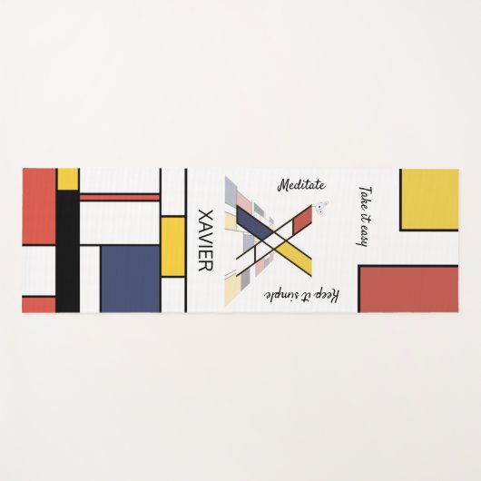 Unglaubliche Neoplastik Art Monogramm. Buchstabe X Yogamatte (Vorderseite (Horizontal))