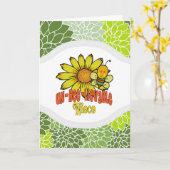 Unglaubliche Nichte Sonnenblumen und Bienen Karte (Gelbe Blume)