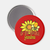 Unglaubliche Oma Sonnenblumen Magnet (Vorderseite/Rückseite)