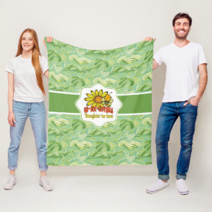 Unglaubliche Schwiegertochter Sonnenblumen und Bie Fleecedecke