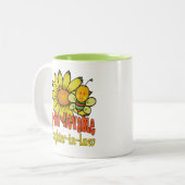 Unglaubliche Schwiegertochter Sonnenblumen und Bie Zweifarbige Tasse (Vorderseite Links)