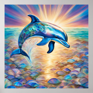 Unglaubliche spielerische Dolphin Poster