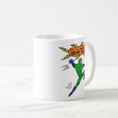 Unglaubliche Tenure Man Superhero Cartoon Comic Sp Kaffeetasse (VorderseiteRechts)