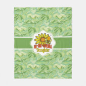 Unglaubliche Tochter Sonnenblumen und Bienen Fleecedecke (Vorderseite)