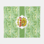 Unglaubliche Tochter Sonnenblumen und Bienen Fleecedecke (Vorderseite (Horizontal))