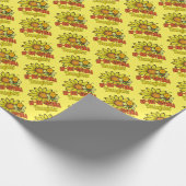 Unglaubliche Tochter Sonnenblumen und Bienen Geschenkpapier (Ecke)