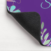 Unglaubliche tropische Blätter, Aquamariner Name a Mousepad (Ecke)