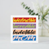 Unglaubliche, unglaubliche, unauslöschliche Mama Karte (Stehend Vorderseite)