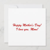 Unglaubliche, unglaubliche, unauslöschliche Mama Karte (Rückseite)