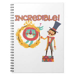 Unglaubliche Zirkus-Zeitschrift Notizblock