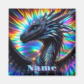 Unglaublicher Drache mit lebendigem Hintergrund Magnet (Vorne)