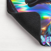 Unglaublicher Drache mit lebendigem Hintergrund Mousepad (Ecke)