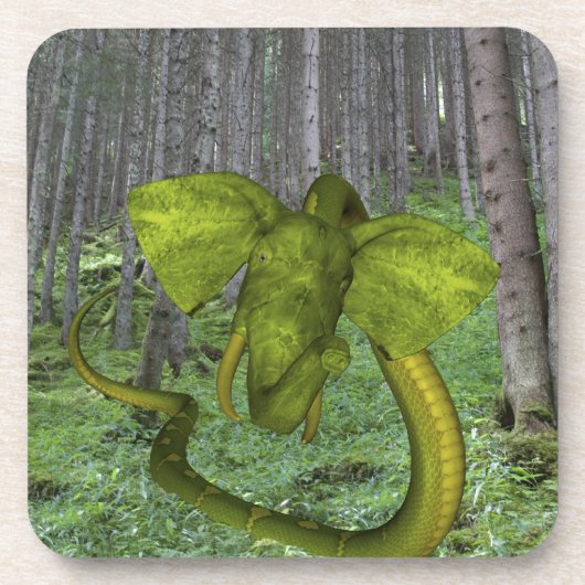 Unglaublicher Elephant Python Getränkeuntersetzer (Vorderseite)