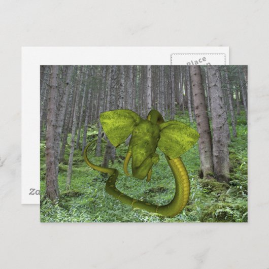 Unglaublicher Elephant Python Postkarte (Vorne/Hinten)