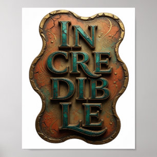 Unglaublicher Gold-Aufdruck Poster