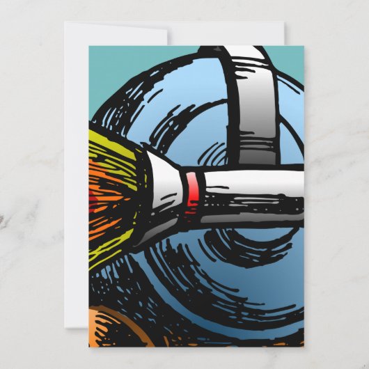 Unglaublicher Rocket Snail Jetpack Einladung (Rückseite)