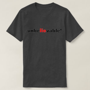 Unglaublicher T - Shirt von Lie Red Black Politica
