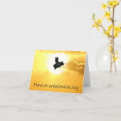 unglaublicher Tag - Fliegenschwein notecard Karte (Gelbe Blume)