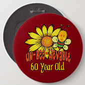 Unglaubliches 60. Geburtstagsgeschenk Button (Vorne & Hinten)