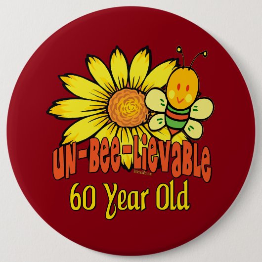 Unglaubliches 60. Geburtstagsgeschenk Button (Vorderseite)