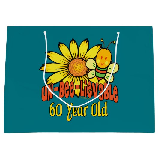 Unglaubliches 60. Geburtstagsgeschenk Große Geschenktüte (Vorderseite)