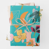 Unglaubliches Design farbenfroh blühend und rosa Geschenkpapier Set (Beispiel)