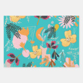 Unglaubliches Design farbenfroh blühend und rosa Geschenkpapier Set (Vorderseite)