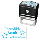 "Unglaubliches Ergebnis!" + Tutor Name Rubber Brie Permastempel (Beispiel)