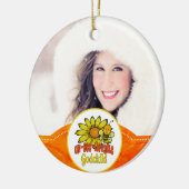 Unglaubliches Godchild Sonnenblumen und Bienen Keramik Ornament (Links)