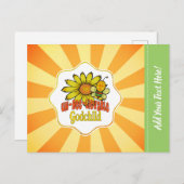 Unglaubliches Godchild Sonnenblumen und Bienen Postkarte (Vorne/Hinten)