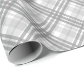 Unglaubliches kariertes Muster in Grau Geschenkpapier (Rolleneckpunkt)