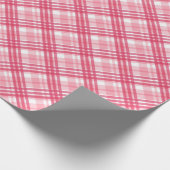 Unglaubliches kariertes Muster in Rosa Geschenkpapier (Ecke)