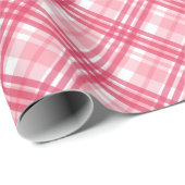 Unglaubliches kariertes Muster in Rosa Geschenkpapier (Rolleneckpunkt)