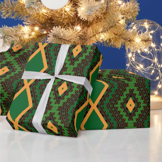 Unglaubliches Kente Style Wrapping Paper Geschenkpapier (Feiertage)