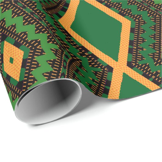 Unglaubliches Kente Style Wrapping Paper Geschenkpapier (Rolleneckpunkt)