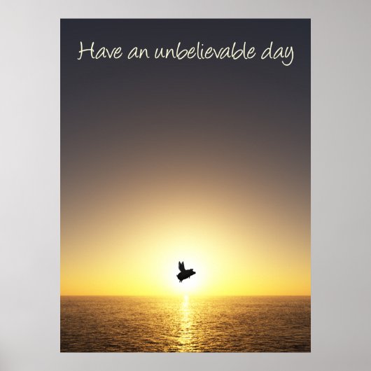 Unglaubliches, tagsfliegendes Schweineposter Poster (Vorne)