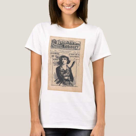 Unglück-Jane-Western-Groschen-Comic Vintag T-Shirt (Vorderseite)