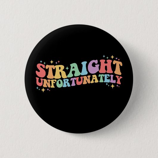 Unglücklich Groovy LGBTQ Gay Lesbian Button (Vorderseite)