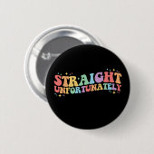 Unglücklich Groovy LGBTQ Gay Lesbian Button (Vorne & Hinten)