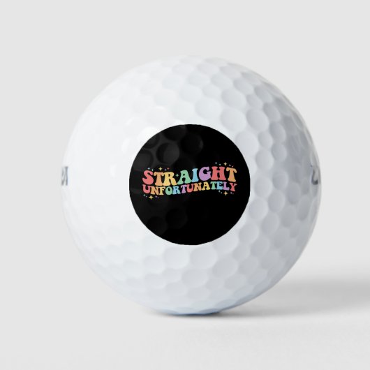 Unglücklich Groovy LGBTQ Gay Lesbian Golfball (Vorderseite)