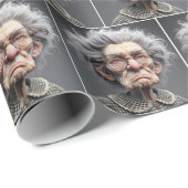 Unglückliche Alte Ladenkarikatur Geschenkpapier (Rolleneckpunkt)