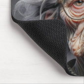 Unglückliche Alte Ladenkarikatur Mousepad (Ecke)