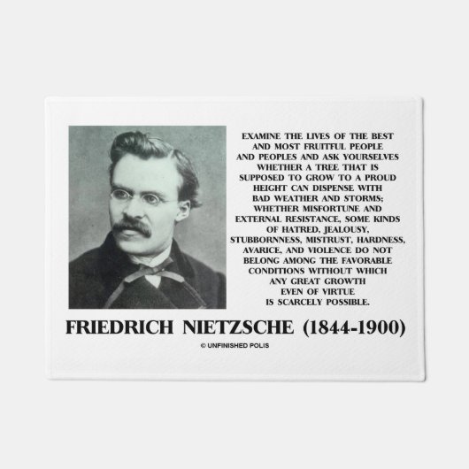 Unglückliche günstige Bedingungen Wachstum Nietzsc Fußmatte (Vorderseite)