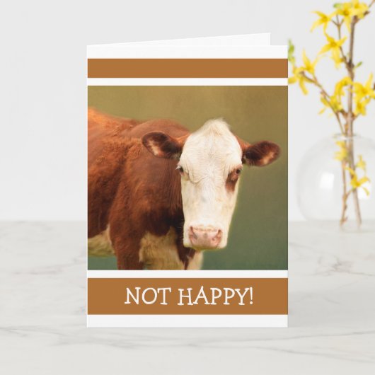 Unglückliche Kuh wird gut Karte (Gelbe Blume)