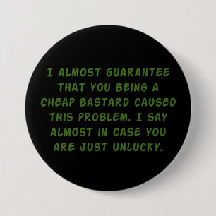 Unglücklicher billiger bastard button