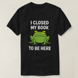 Unglücklicher Frosch, der sein Buch geschlossen ha T-Shirt