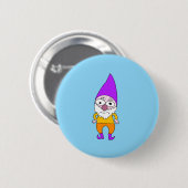 Unglücklicher Gnom-Knopf  Button (Vorne & Hinten)